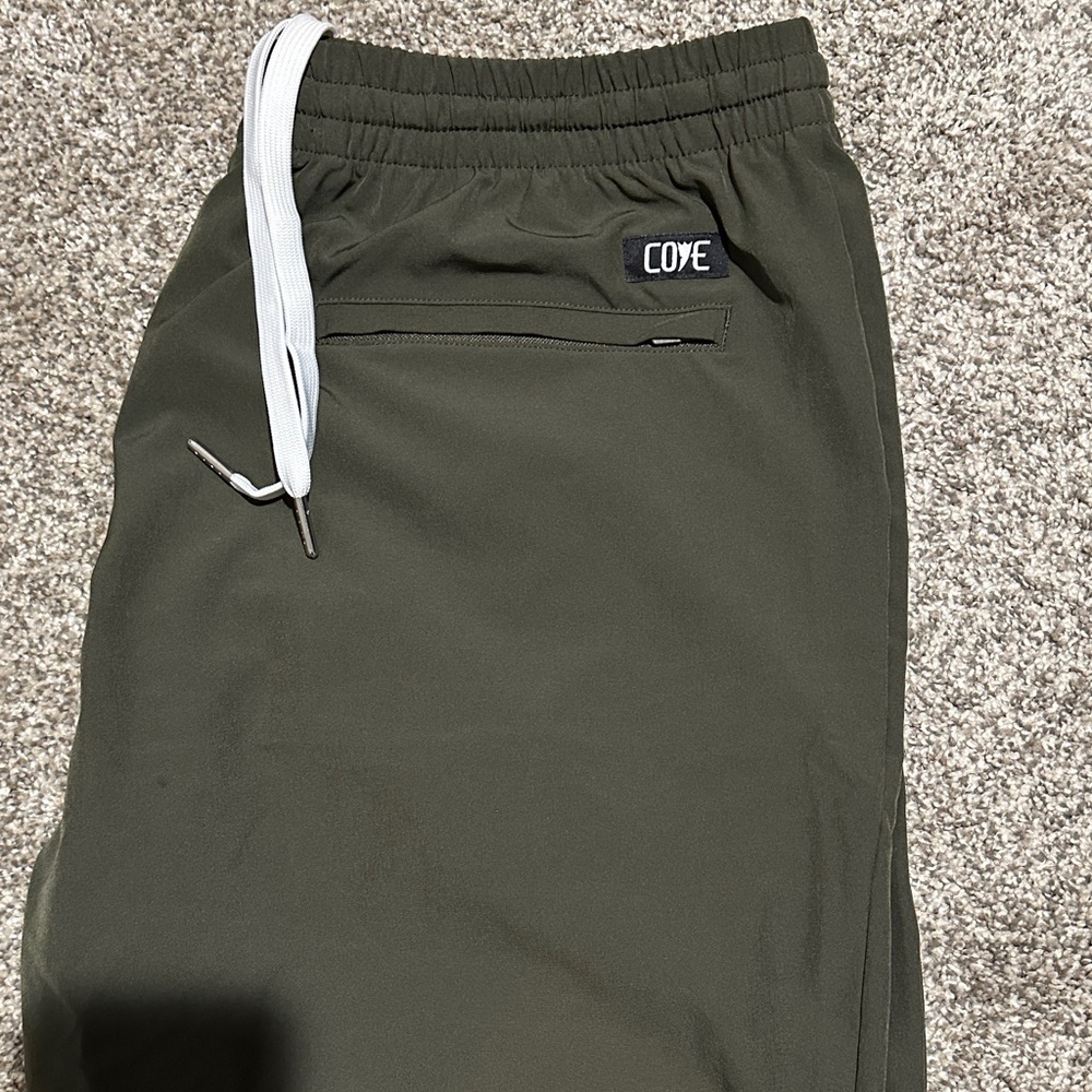 Cove Men's Olive Green Sweatpants Joggers with White Drawstring